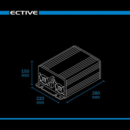 ECTIVE TSI 15 PRO 1500W/12V Sinus-Wechselrichter mit Netzvorrangschaltung