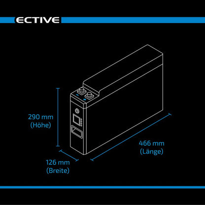 ECTIVE LC 120 SLIM LT 12V LiFePO4 Lithium Versorgungsbatterie 120Ah