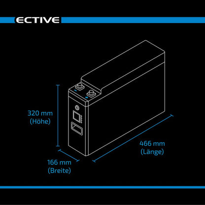 ECTIVE LC 300 SLIM LT 12V LiFePO4 Lithium Versorgungsbatterie 300Ah