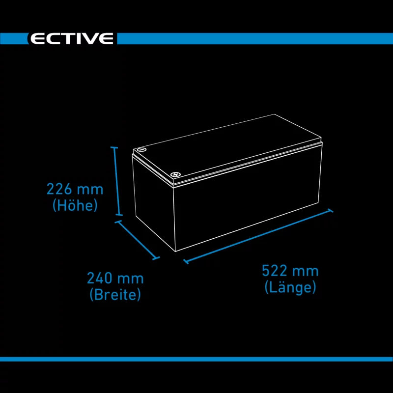 ECTIVE DC 220 Gel Deep Cycle 220Ah Versorgungsbatterie