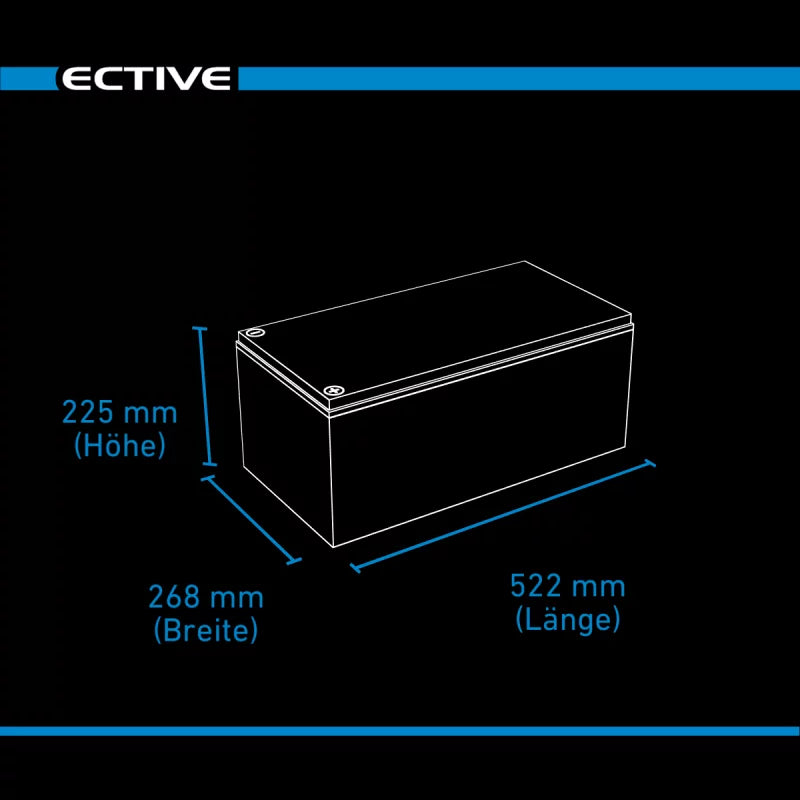 ECTIVE DC 300 Gel Deep Cycle 300Ah Versorgungsbatterie