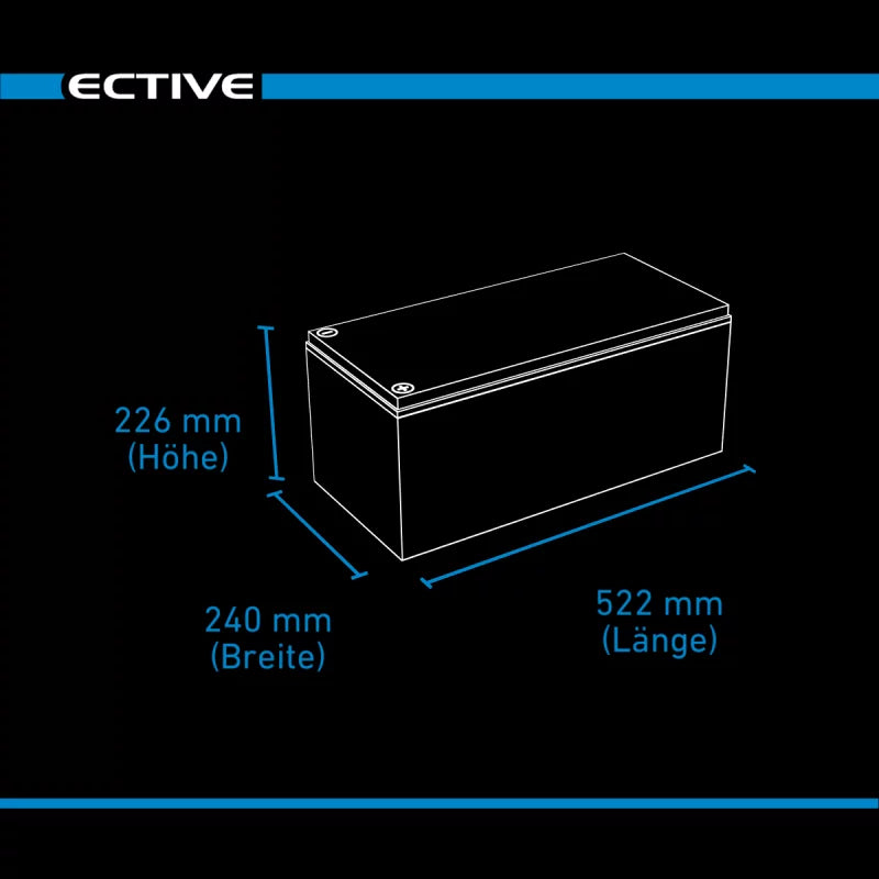 ECTIVE DC 215 AGM Deep Cycle 215Ah Versorgungsbatterie