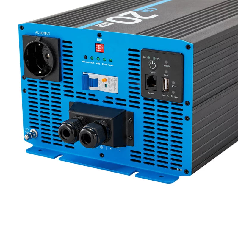 ECTIVE CSI 20 PRO 2000W/12V Gen. 2 Sinus-Wechselrichter mit Netzvorrangschaltung und Ladegerät