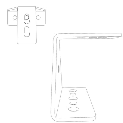 Dachträger Winkel aus Edelstahl für gerade Dachform SET1