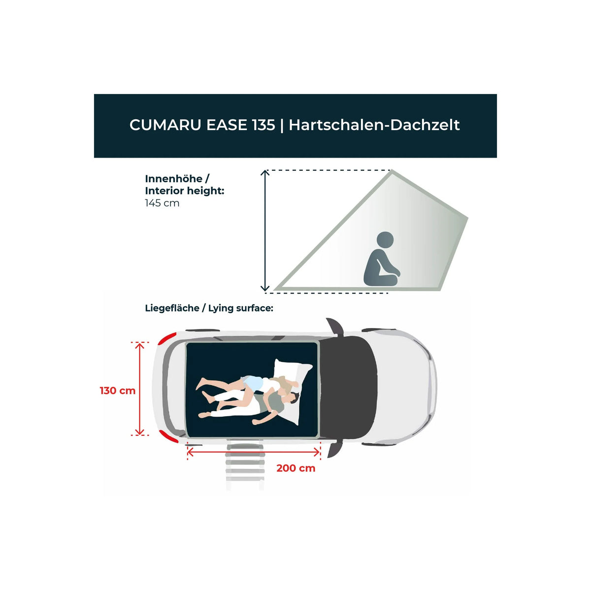 Hartschalen-Dachzelt CUMARU EASE