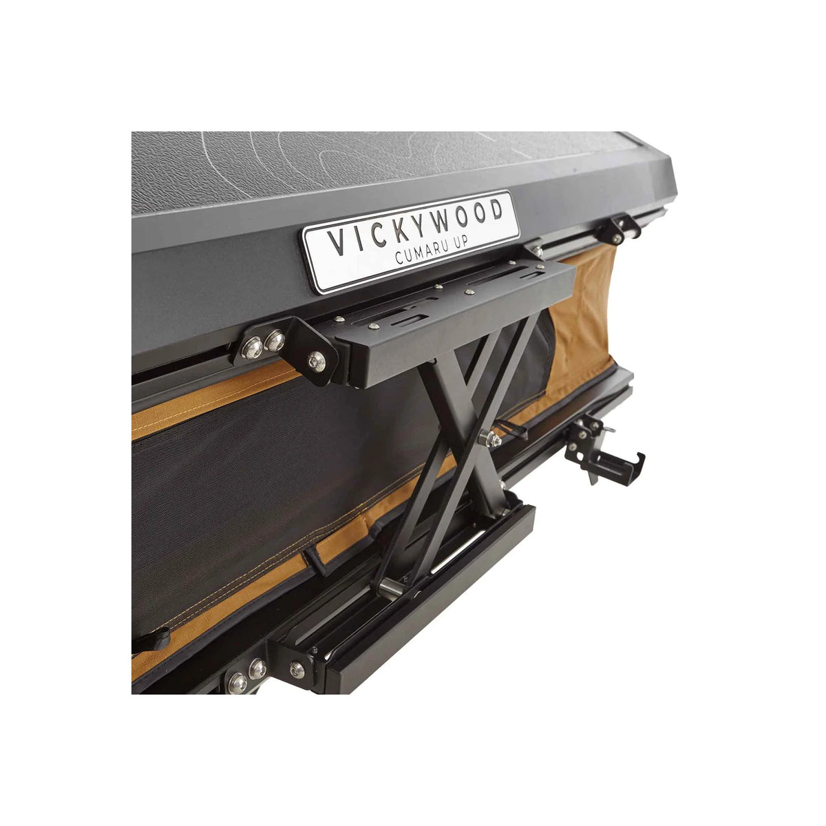 Alu-Hartschalen Dachzelt CUMARU UP 145 goldbraun