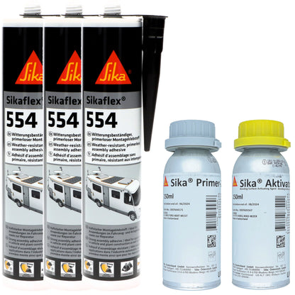 Sikaflex 554 Klebstoff SET mit Aktivator und Primer