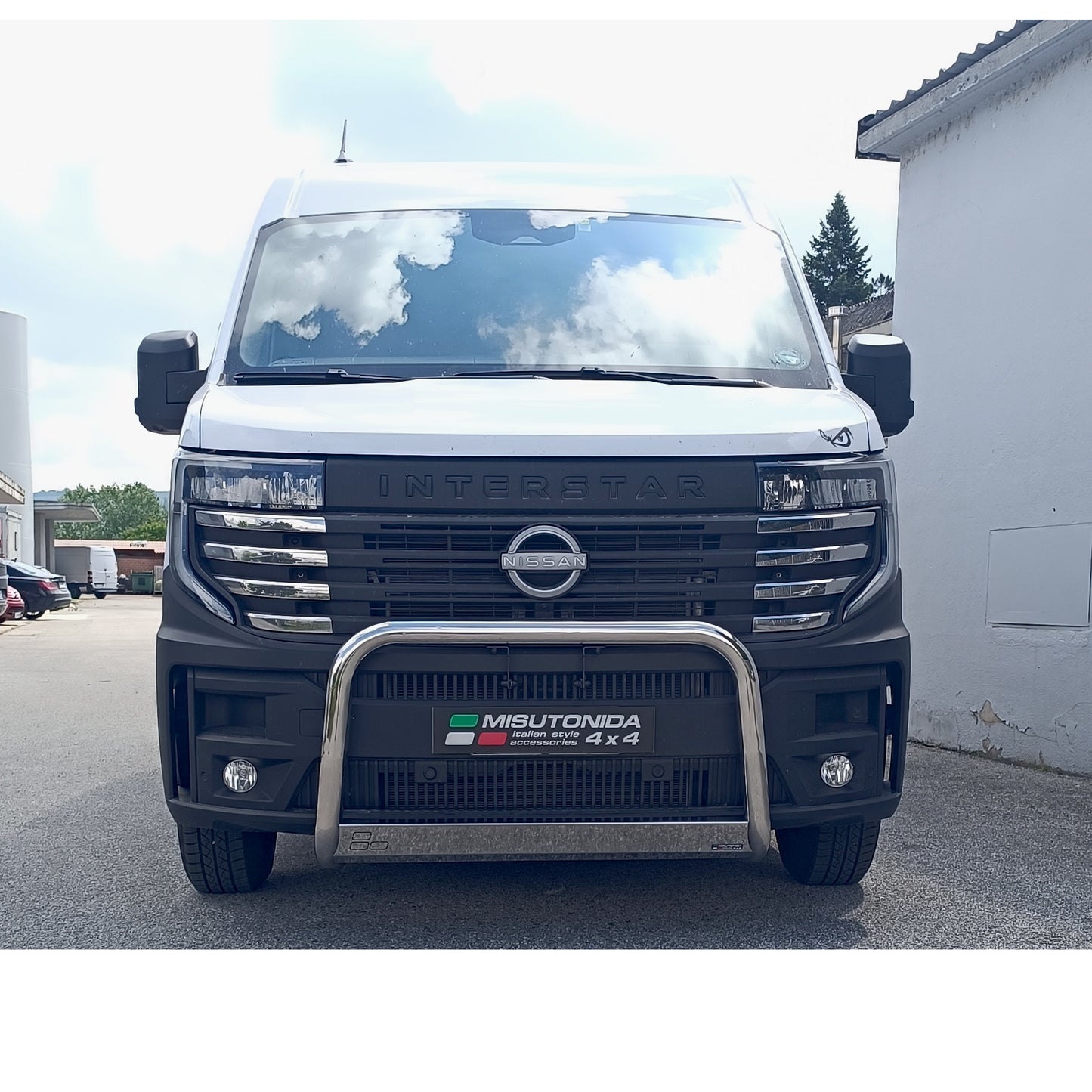 Schwarz/Edelstahl Frontbügel Neu Nissan Interstar