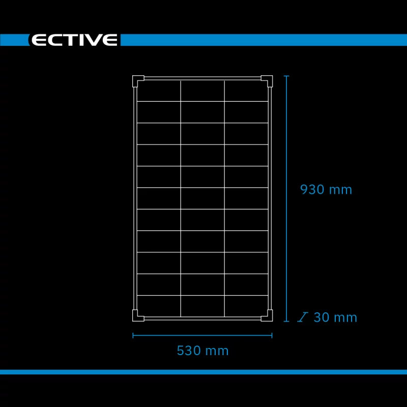 ECTIVE BSP 100 Black Slim Monokristallin Solarmodul 100W