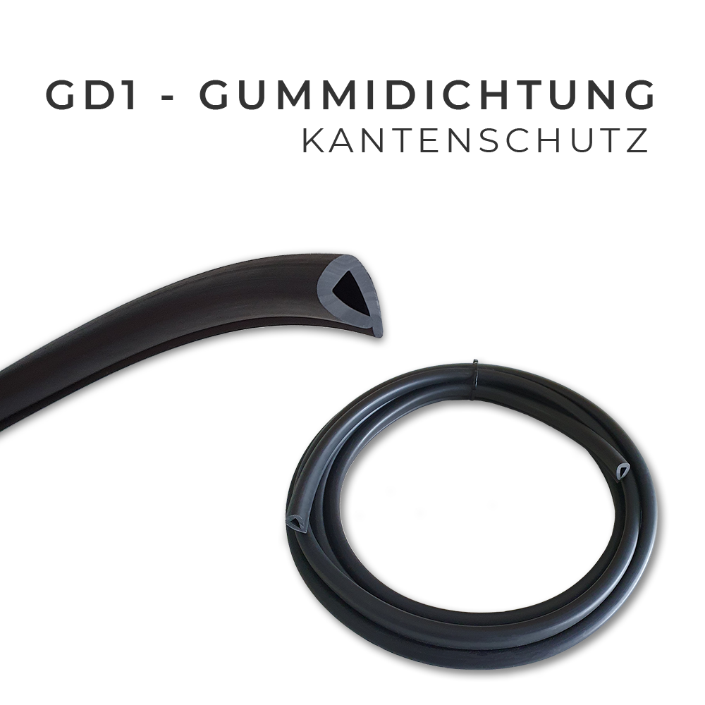 GD1 - Gummidichtung für nachrüstbare Hecktürscheiben 2x4 Meter