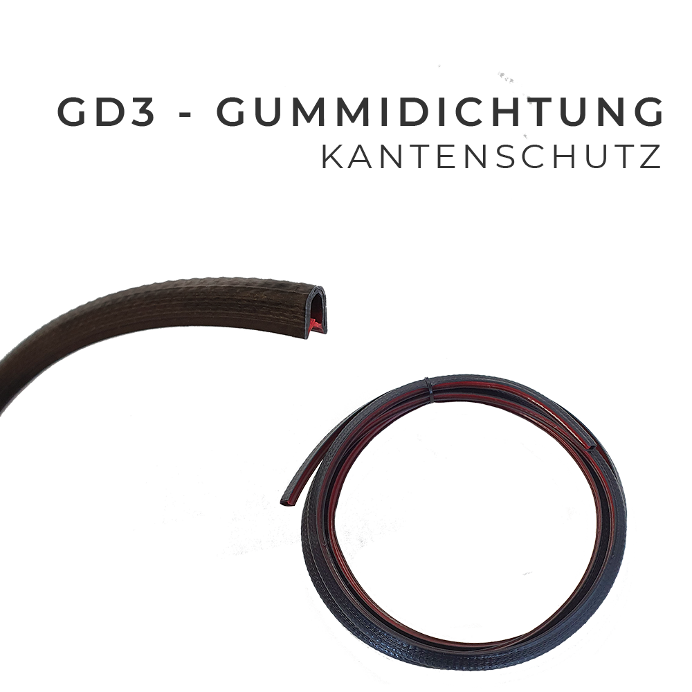 GD3 - Gummidichtung für ein universal Schiebefenster 2 Meter