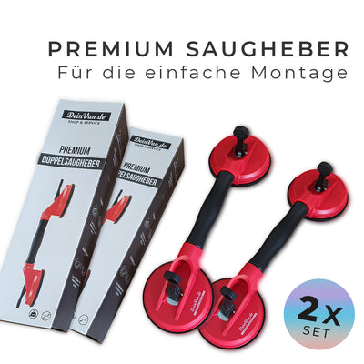 2-Piece Set Premium Double Suction Lifter Red