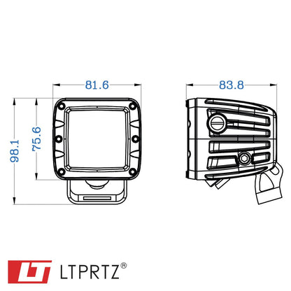 LED Cube Light 2" Arbeitsscheinwerfer Spot weiß