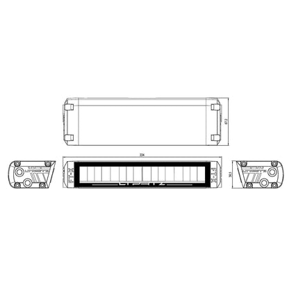 Fernscheinwefer Lightbar Flat-X 9" 30° ECE