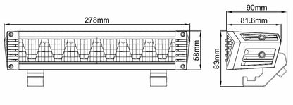 Lightpartz Prime-X 11" LED Fernscheinwerfer Lightbar ECE