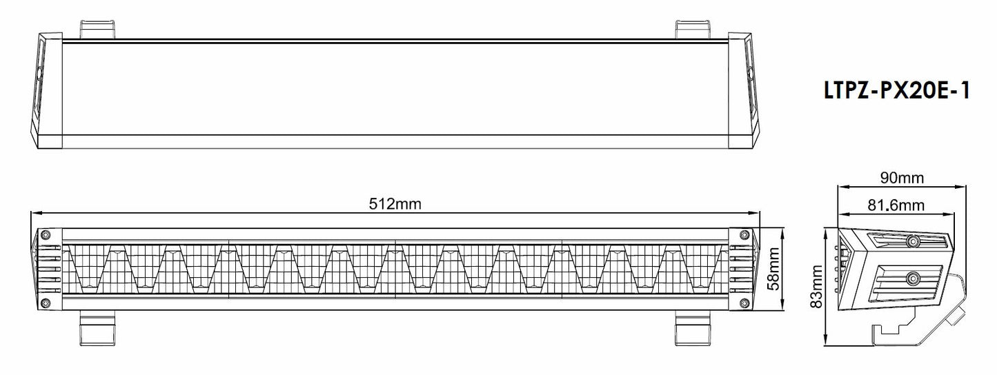 Lightpartz Prime-X 20" LED Fernscheinwerfer Lightbar ECE