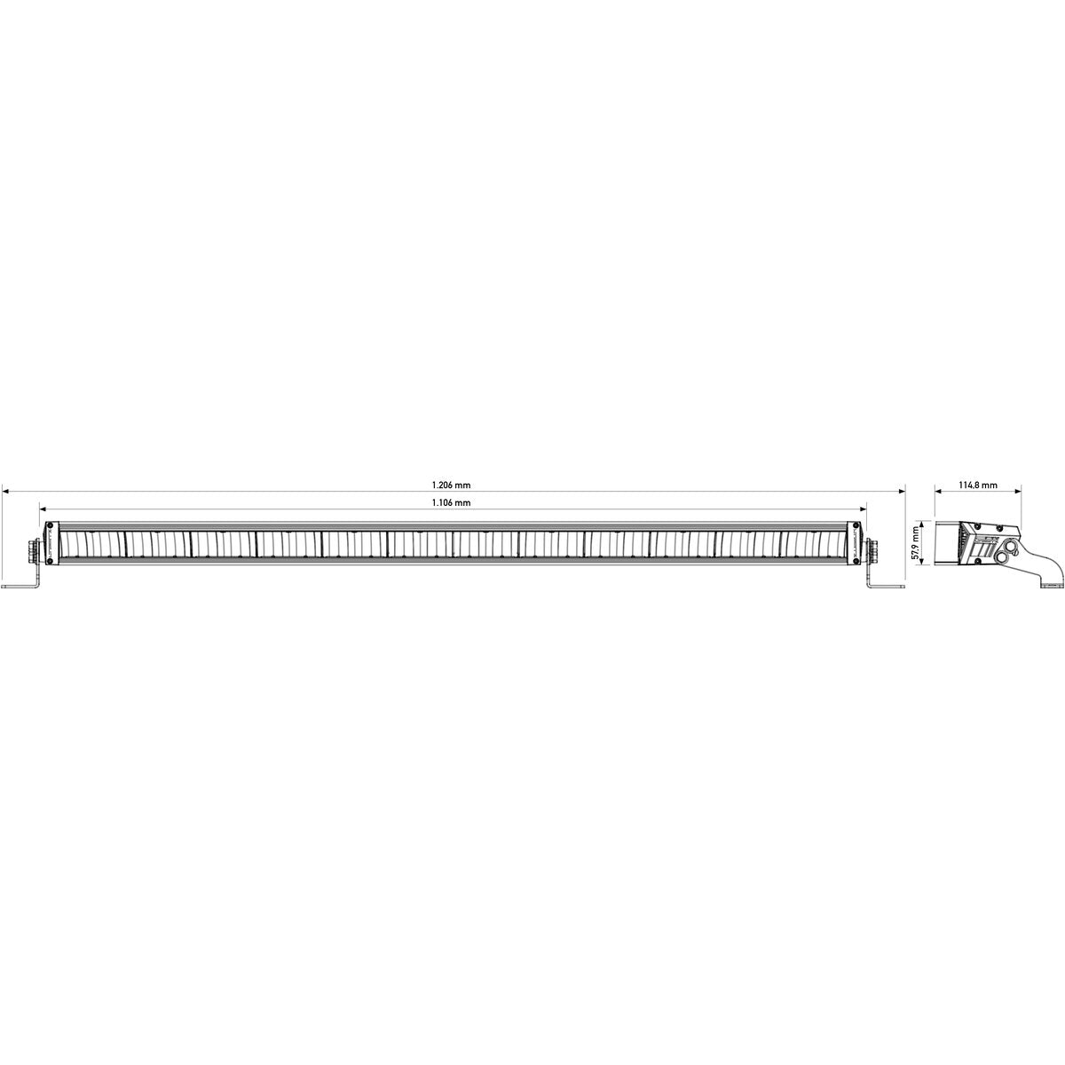 44" Prime-X Curved 2-in-1 Fernscheinwerfer Combo Lightbar ECE