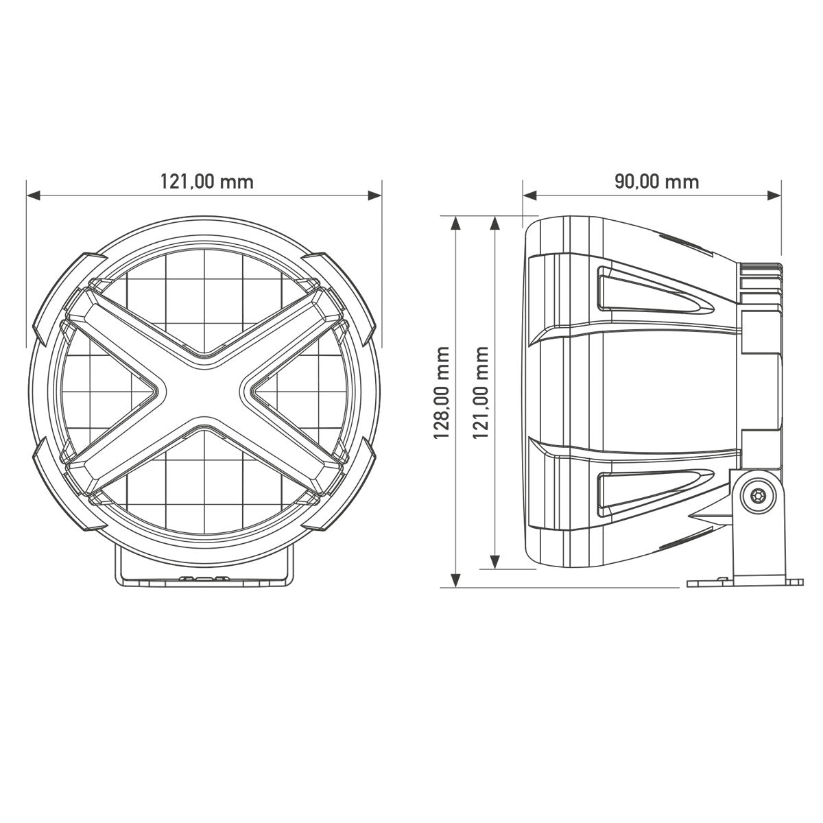 Lightpartz X-Type 5 LED Fernscheinwerfer mit Positionslicht ECE – Vanstudio