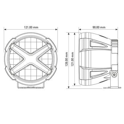 Lightpartz X-Type 5" LED Fernscheinwerfer mit Positionslicht ECE