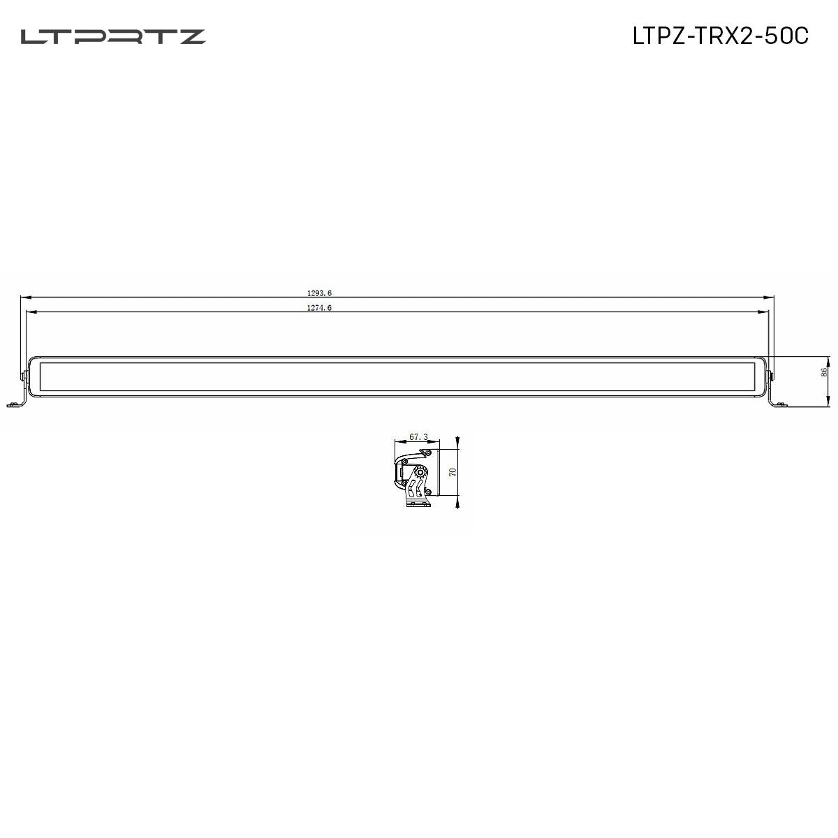 288W 50" TRX 2.0 Combo Offroad Lightbar