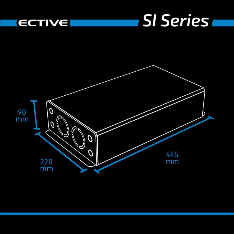 ECTIVE SI 25 2500W/12V Sinus-Wechselrichter mit reiner Sinuswelle