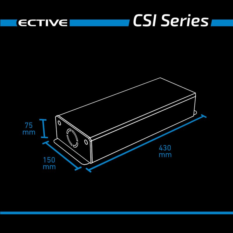 ECTIVE CSI 10 Sinus Charger-Inverter 1000W/12V Sinus-Wechselrichter mit Ladegerät und NVS