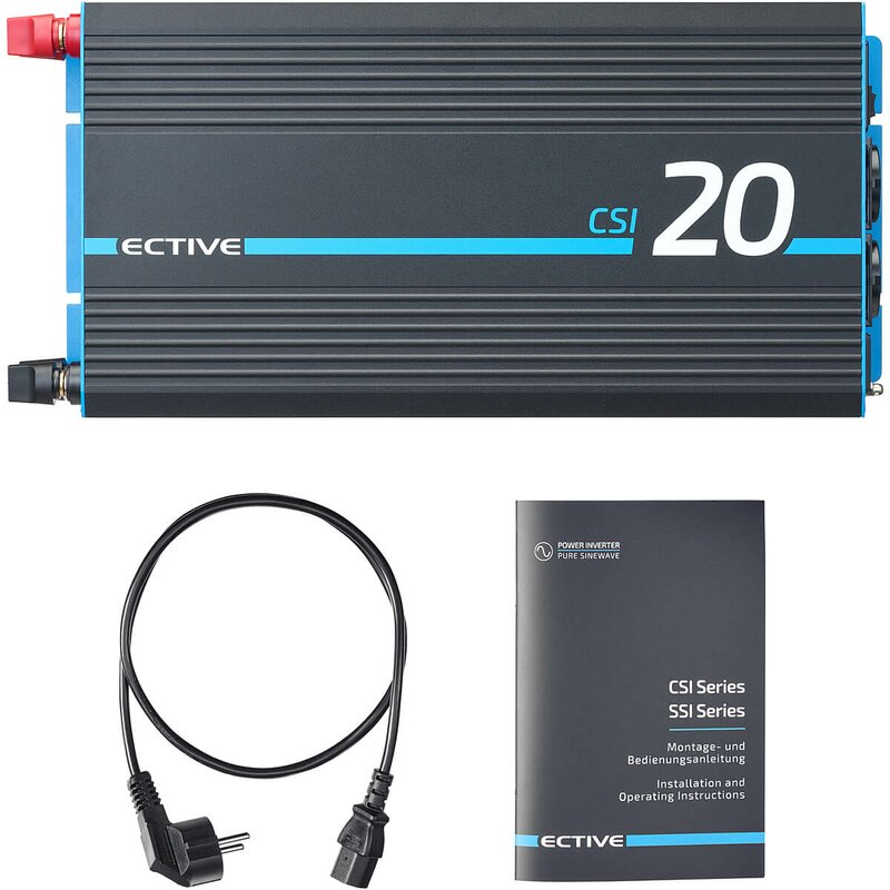 ECTIVE CSI 20 (CSI202) 12V Sinus Charger-Inverter 2000W/12V Sinus-Wechselrichter mit Ladegerät und NVS