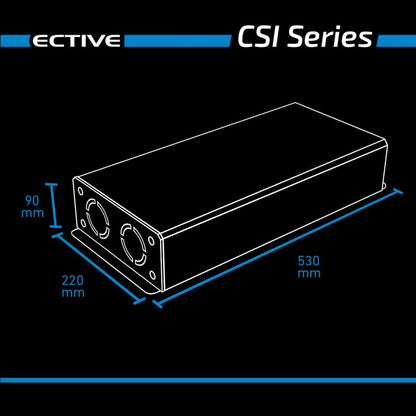 ECTIVE CSI 25 (CSI254) 24V Sinus Charger-Inverter 2500W/24V Sinus-Wechselrichter mit Ladegerät und NVS