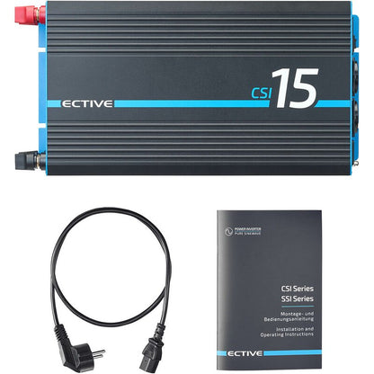 ECTIVE CSI 15 (CSI152) 12V Sinus Charger-Inverter 1500W/12V Sinus-Wechselrichter mit Ladegerät und NVS