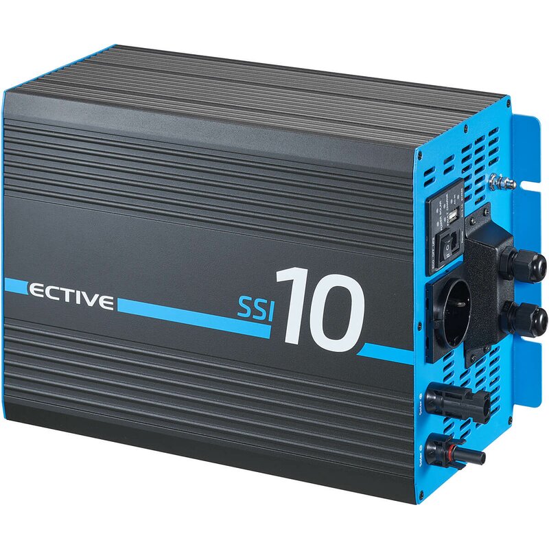 ECTIVE SSI 10 4in1 Sinus-Inverter 1000W/12V Sinus-Wechselrichter mit MPPT-Solarladeregler, Ladegerät und NVS