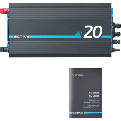 ECTIVE SSI 20 (SSI202) 12V 4in1 Sinus-Inverter 2000W/12V Sinus-Wechselrichter mit MPPT-Solarladeregler, Ladegerät und NVS