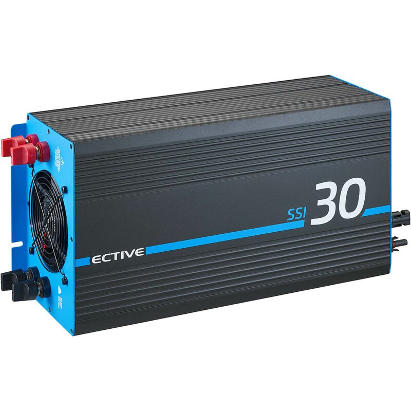 ECTIVE SSI 30 (SSI302) 12V 4in1 Sinus-Inverter 3000W/12V Sinus-Wechselrichter mit MPPT-Solarladeregler, Ladegerät und NVS