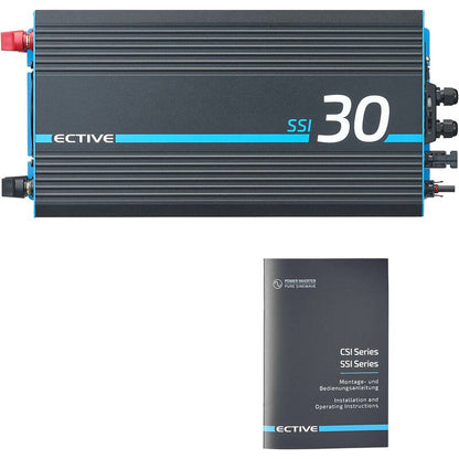 ECTIVE SSI 30 (SSI302) 12V 4in1 Sinus-Inverter 3000W/12V Sinus-Wechselrichter mit MPPT-Solarladeregler, Ladegerät und NVS