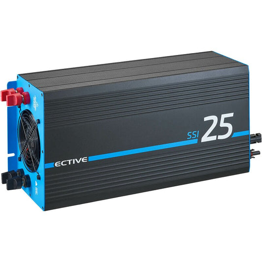 ECTIVE SSI 25 (SSI252) 12V 4in1 Sinus-Inverter 2500W/12V Sinus-Wechselrichter mit MPPT-Solarladeregler, Ladegerät und NVS