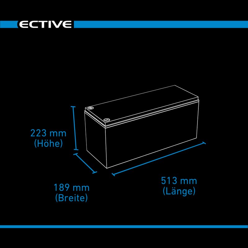 ECTIVE DC 150 AGM Deep Cycle 150Ah Versorgungsbatterie