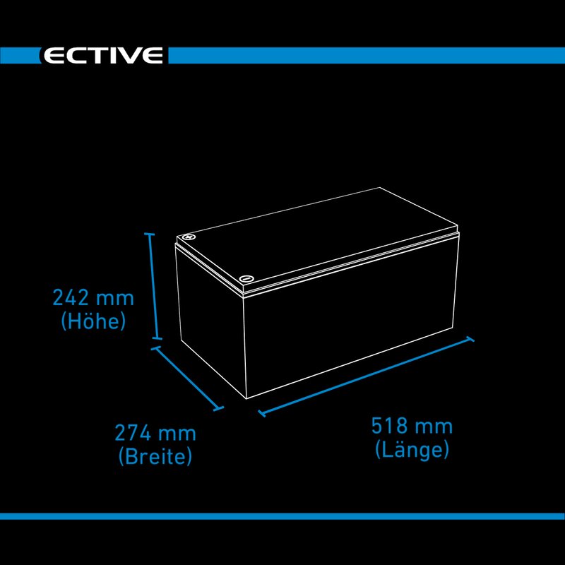 ECTIVE DC 230 AGM Deep Cycle 230Ah Versorgungsbatterie