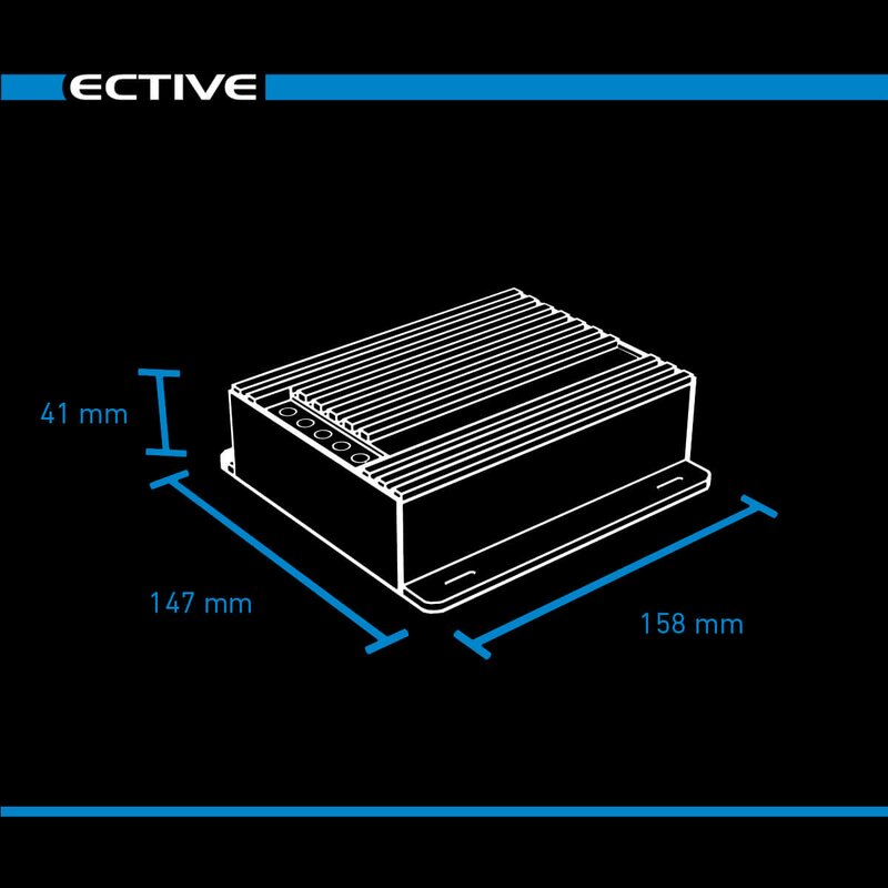 ECTIVE SC 40 MPPT Solar-Laderegler für 12/24V Versorgungsbatterien 480Wp/960Wp 50V 40A