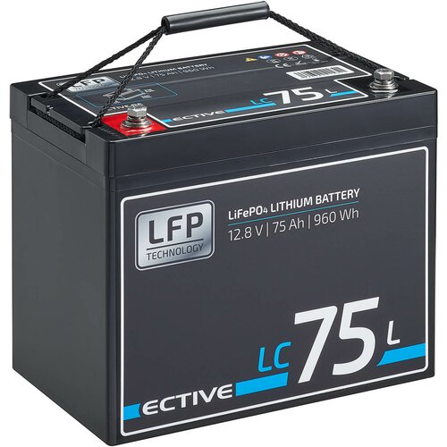 ECTIVE LC 75L 12V LiFePO4 Lithium Versorgungsbatterie 75 Ah