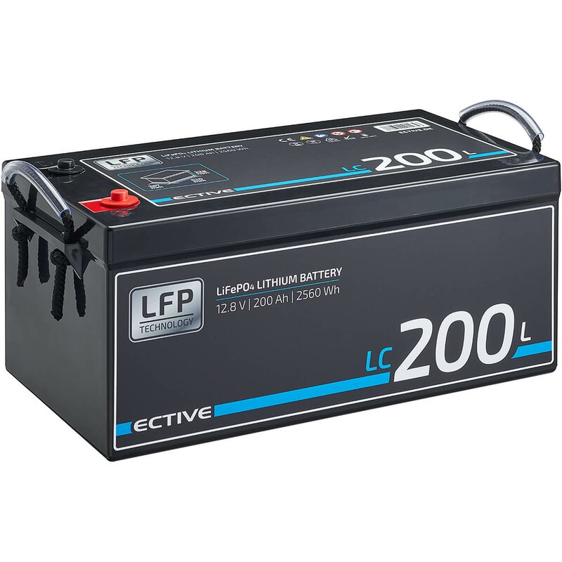 ECTIVE LC 200L 12V LiFePO4 Lithium Versorgungsbatterie 200 Ah