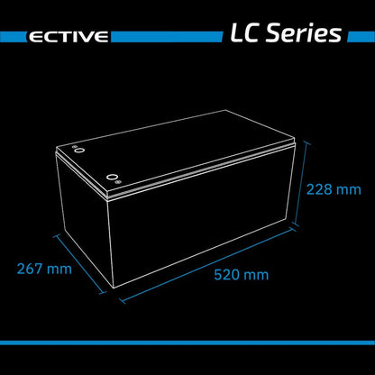 ECTIVE LC 200L 12V LiFePO4 Lithium Versorgungsbatterie 200 Ah