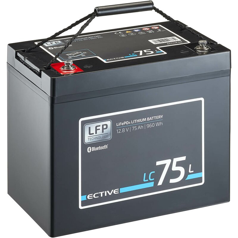 ECTIVE LC 75L BT 12V LiFePO4 Lithium Versorgungsbatterie 75 Ah