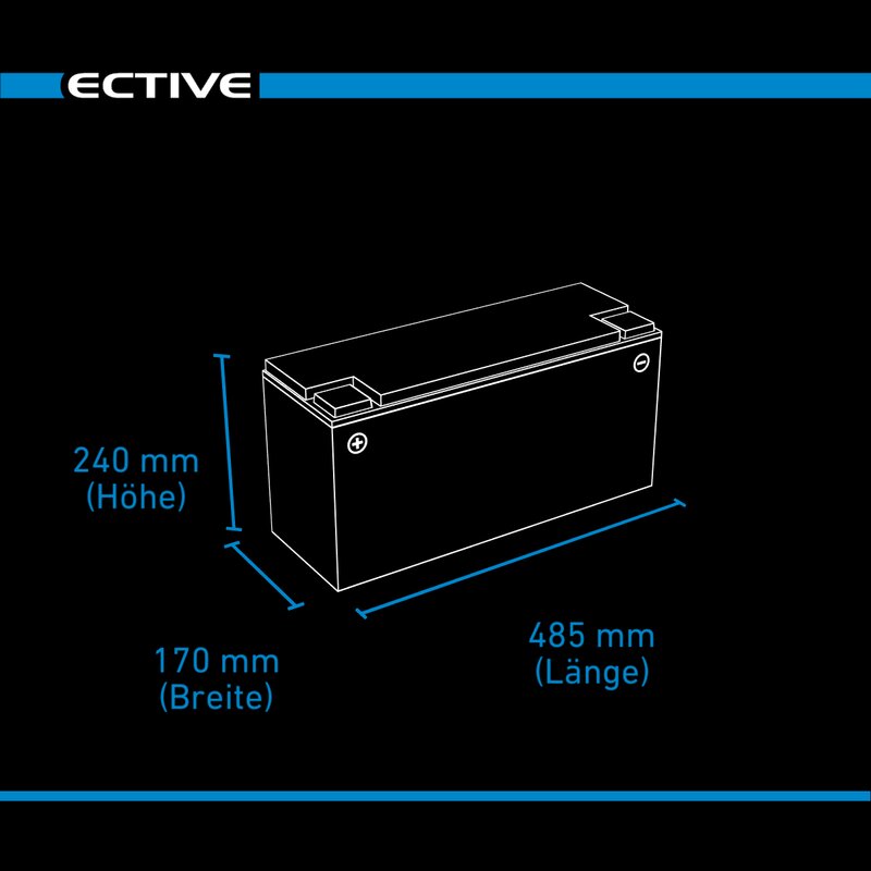 ECTIVE LC 100L BT 24V LiFePO4 Lithium Versorgungsbatterie 100 Ah