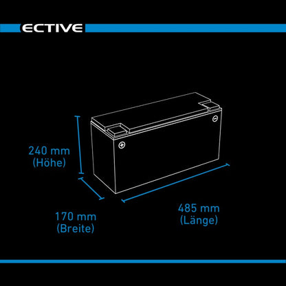 ECTIVE LC 150L 12V LiFePO4 Lithium Versorgungsbatterie 150 Ah