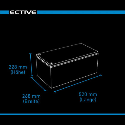 ECTIVE LC 300L 12V LiFePO4 Lithium Versorgungsbatterie 300 Ah