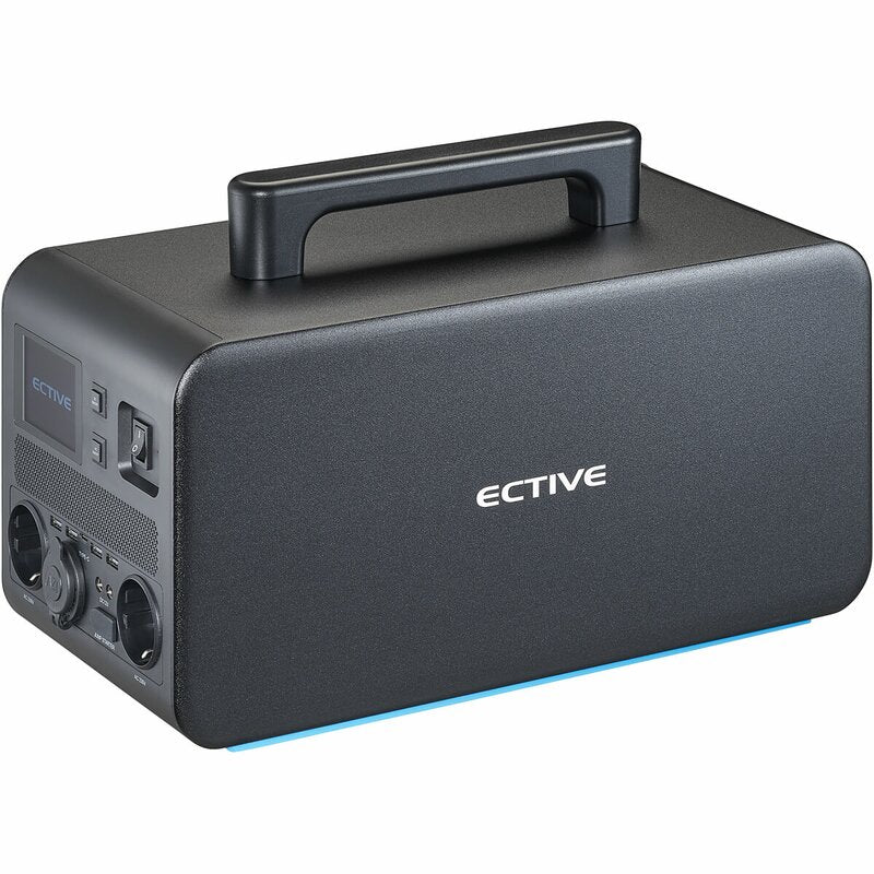 ECTIVE BlackBox 10 Powerstation 1000W 1036,8Wh Reine Sinuswelle 230V LiFePO4-Lithiumbatterie 40,5Ah 25,6V