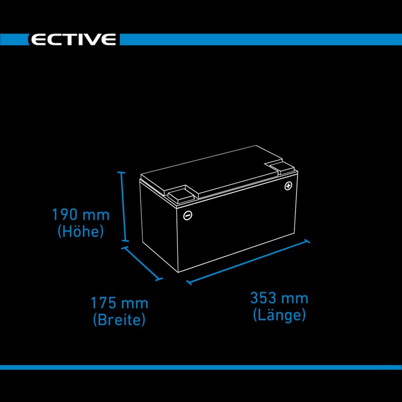 ECTIVE Semi Cycle SC110 AGM Versorgungsbatterie 110Ah