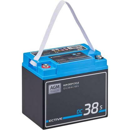 ECTIVE DC 38S AGM Deep Cycle mit LCD-Anzeige 38Ah Versorgungsbatterie