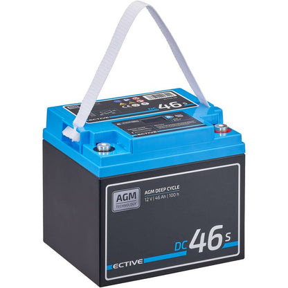 ECTIVE DC 46S AGM Deep Cycle mit LCD-Anzeige 46Ah Versorgungsbatterie