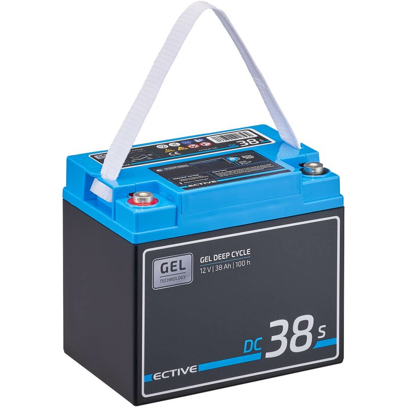 ECTIVE DC 38S GEL Deep Cycle mit LCD-Anzeige 38Ah Versorgungsbatterie