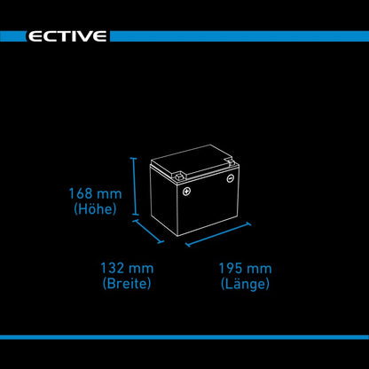 ECTIVE DC 38S GEL Deep Cycle mit LCD-Anzeige 38Ah Versorgungsbatterie